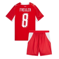 Camiseta Suiza Remo Freuler #8 Primera Equipación Replica Mundial 2026 para niños mangas cortas (+ Pantalones cortos)